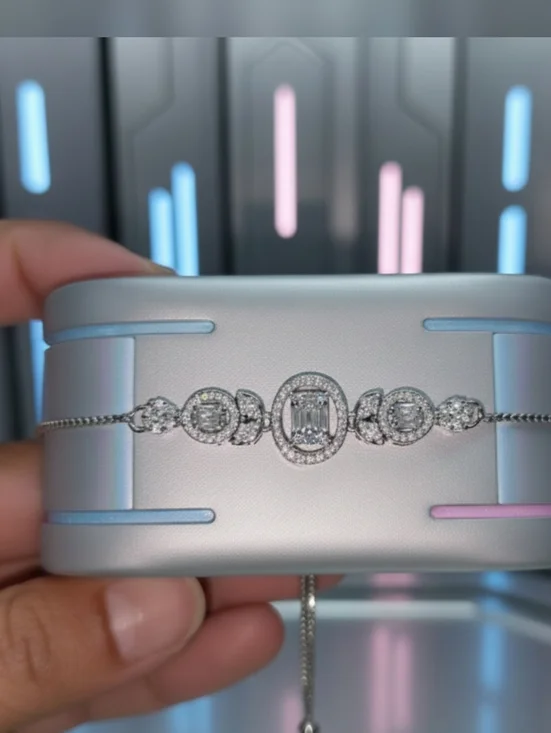 Silver Pave Crystal Bracelet - Picture 5 of 5